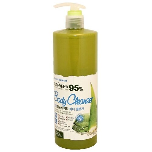 White organia good natural aloe vera body cleanser гель для душа с алоэ вера, 95%+ комплекс витаминов и микроэлементов, 500гр