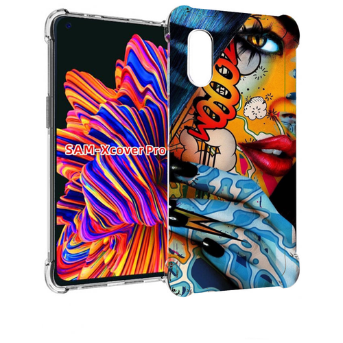 Чехол MyPads девушка разрисованная краскам иженский для Samsung Galaxy Xcover Pro 1 задняя-панель-накладка-бампер чехол mypads девушка разрисованная краскам иженский для iphone 14 6 1 задняя панель накладка бампер