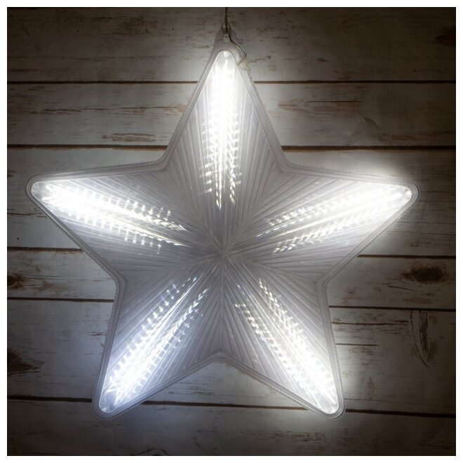 Kaemingk Светильник звезда Миллениум 42 см 140 холодных белых LED ламп со светодинамикой в лучах 481009