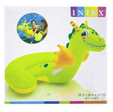Игрушка для катания по воде Intex Дракончик, 130x107 см - фото №4