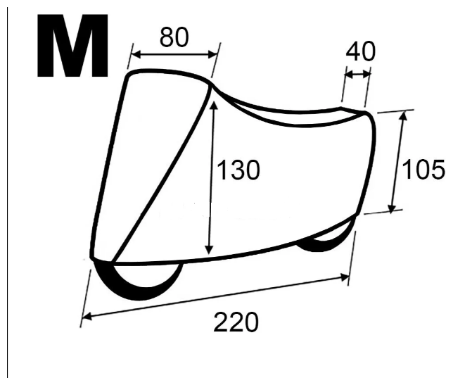 Чехол для мотоцикла универсальный "M" (до 22м)