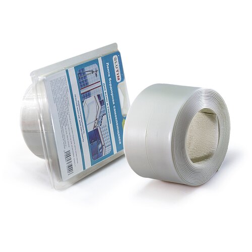 Лента бордюрная самоклеящаяся GLUTIM для ванн и раковин 60мм х 3,35 м, белая арт. MB03-60