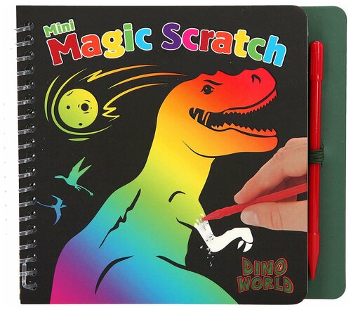 Мини-Альбом для творчества рисования Волшебное царапание Dino World Magic Scratch Динозавр Скретчинг