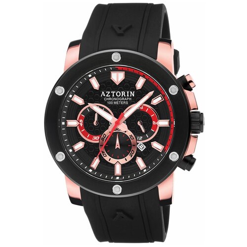 Наручные часы Aztorin Спорт, черный наручные часы aztorin спорт casual a058 g283 серебряный зеленый