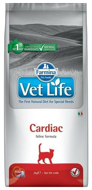 Vet Life Cat Cardiac корм для кошек при хронической сердечной недостаточности Диетический, 400 гр.