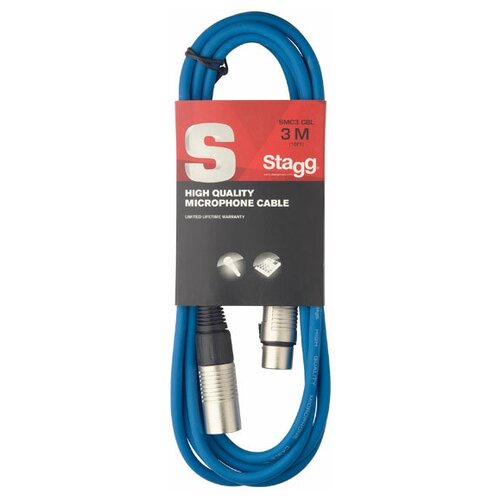 Кабель микрофонный STAGG SMC3 CBL 3м (прямой-прямой) микрофонный кабель stagg sac3psxf 3м