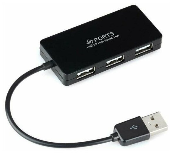 Разветвитель концентратор USB хаб (HUB) 4 порта USB 2.0 черный Орбита OT-PCR09 (HB-112) / MRM-H407