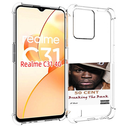 Чехол MyPads 50 Cent - Breaking The Bank для OPPO Realme C31 задняя-панель-накладка-бампер
