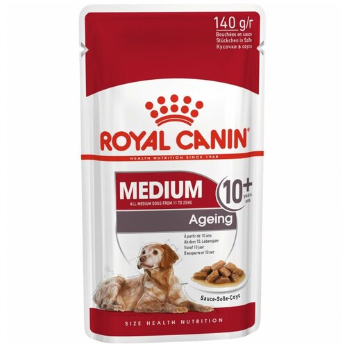 Влажный корм для пожилых собак Royal Canin старше 10 лет 1 уп. х 1 шт. х 140 г (для средних пород)