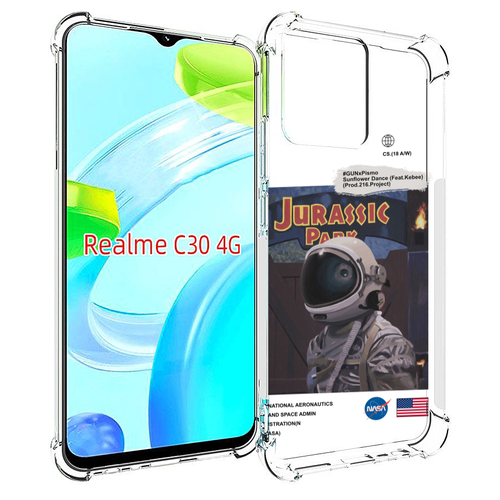 Чехол MyPads наса-в-юрском-парке для Realme C30 4G / Narzo 50i Prime задняя-панель-накладка-бампер