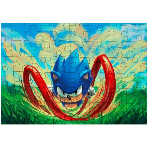 Пазл Картонный 38x26 см, размер А3, 300 деталей, модель Sonic Mania-22 пазл картонный 29x20 см размер а4 120 деталей модель игра sonic forces 1200