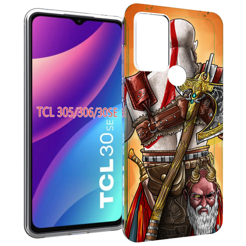 Чехол MyPads God of War для TCL 30SE / TCL 305 / TCL 306 / TCL 30E задняя-панель-накладка-бампер чехол mypads the last of us part ii для tcl 30se tcl 305 tcl 306 tcl 30e задняя панель накладка бампер