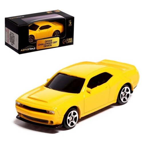 Машина металлическая DODGE CHALLENGER SRT DEMON, 1:64, цвет жёлтый printio толстовка с полной запечаткой dodge challenger