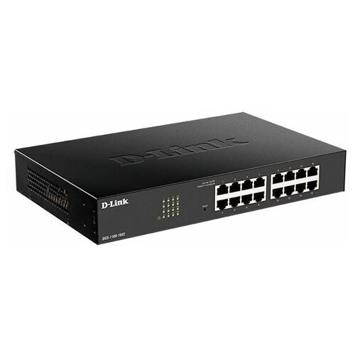 Настраиваемый L2 коммутатор D-Link c 16 портами 101001000Base-T 465536 750200₽