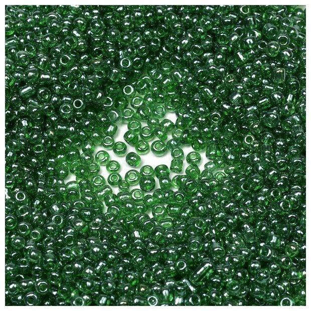 Бисер круглый IDEAL 12/0, цвет 107 зеленый прозрачный, упаковка 450 г (TL.10/0.107/450)