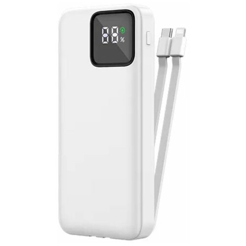 Внешний аккумулятор WiWU JC-18 LED Display Built-in Cable Power Bank 10000 мАч 225W Supercharge Белый 269000₽