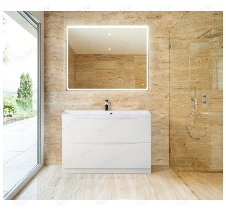 Тумба под раковину BelBagno Marino 90x80 bianco lucido (MARINO-900-2C-PIA-BL-P)