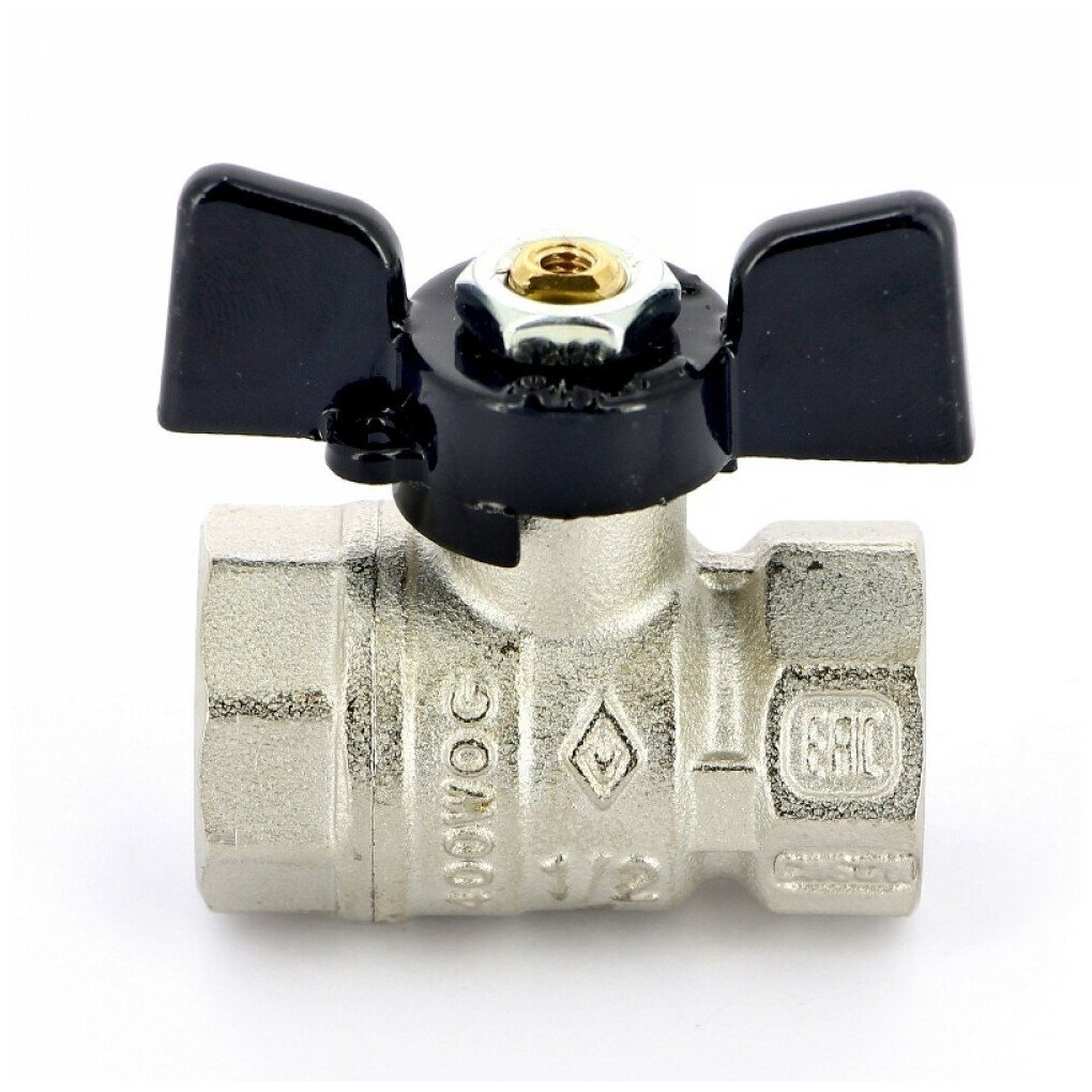 фото Кран шаровой BUGATTI NEW JERSEY (912) В/В Ду-25 (1") бабочка черн.