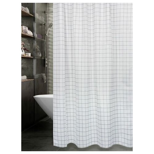 Штора для ванн BATH Simple Cube black 180х180 (ch-21280) (157)