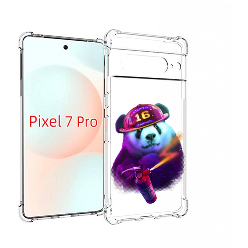 Чехол MyPads Яркая панда детский для Google Pixel 7 Pro задняя-панель-накладка-бампер
