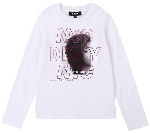 Футболка DKNY, размер 128, белый