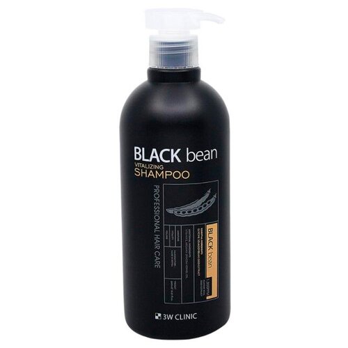 Шампунь для волос восстанавливающий с экстрактом чёрной фасоли 3W CLINIC black bean vitalizing shampoo 500мл.