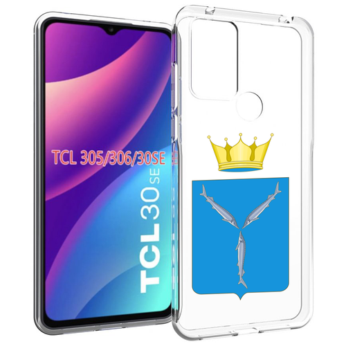 чехол mypads герб орловская область для tcl 30se tcl 305 tcl 306 tcl 30e задняя панель накладка бампер Чехол MyPads герб-саратовская-область для TCL 30SE / TCL 305 / TCL 306 / TCL 30E задняя-панель-накладка-бампер