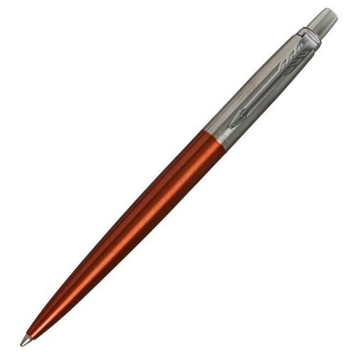 Ручка шариковая Parker Jotter Core K63 Chelsea Orange CT М 1.0 мм, корпус из нержавеющей стали, синие чернила