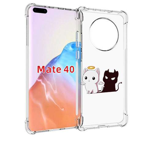 Чехол MyPads котик-с-злой-тенью для Huawei Mate 40 / Mate 40E задняя-панель-накладка-бампер
