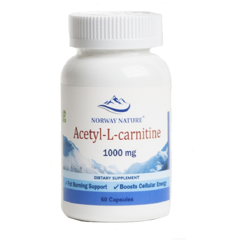 Л-Карнитин в капсулах Norway Nature Acetyl L-Carnitine 1000 mg. 60 капс. now acetyl l carnitine 500 mg 50 капсул