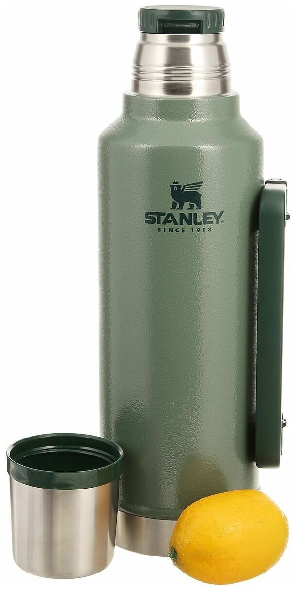 Термос STANLEY Classic Vacuum Insulated Bottle (1,9 л) (Зеленый) 10-07934-003 - фотография № 2