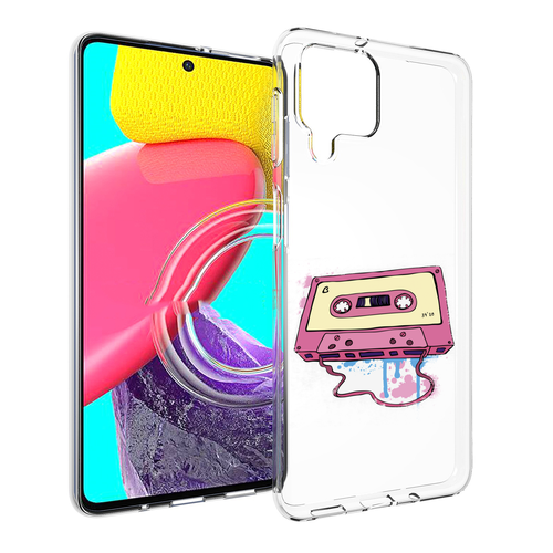 Чехол MyPads Розовая кассета для Samsung Galaxy M53 (SM-M536) задняя-панель-накладка-бампер
