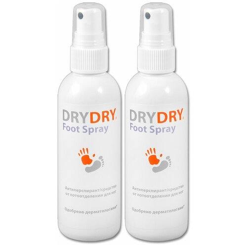 Антиперспирант спрей для ног Dry Dry Foot Spray, 100 мл, 2 шт.