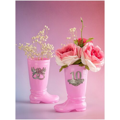 Стеклянная ваза Два сапога пара