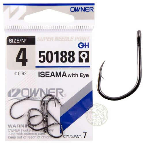 фото Owner крючок iseama w/eue bc №4 7шт 50188-04