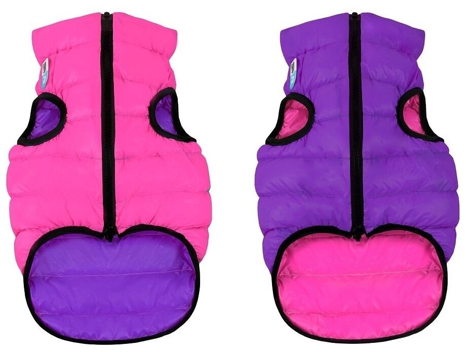 Курточка для собак AiryVest двусторонняя, размер L 55, розово-фиолетовая - фотография № 2
