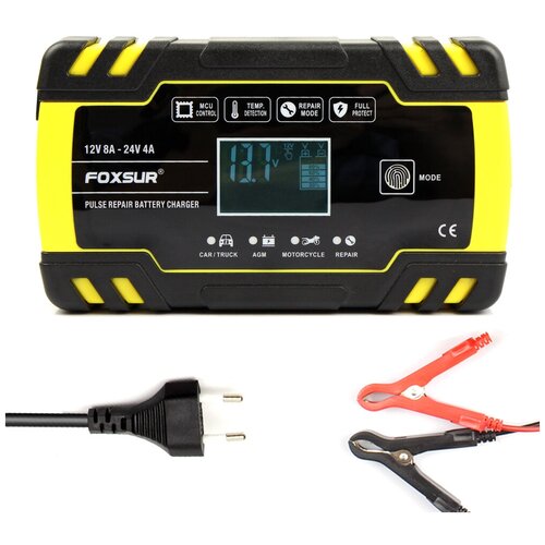 Автоматическое зарядное устройство для 12В 24В автомобильных аккумуляторов FOXSUR FBC122408D 8A4A 2359₽