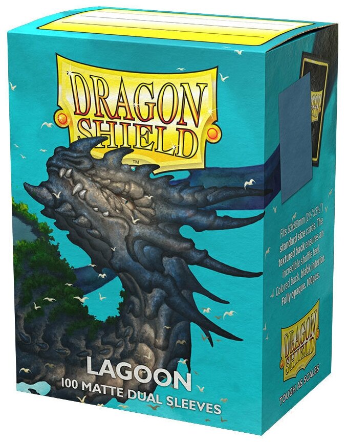 Протекторы матовые Dragon Shield Standard Dual Lagoon 64x89 мм, 100 шт. для карт MTG, Pokemon