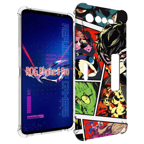 Чехол MyPads Persona 5 art для Asus ROG Phone 6 Pro задняя-панель-накладка-бампер чехол mypads gta 5 логотип для asus rog phone 6 pro задняя панель накладка бампер
