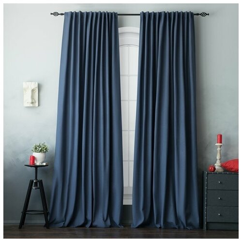 Портьеры плотные из замши/ Шторы для гостиной/ Плотные шторы/ Высота 2.80