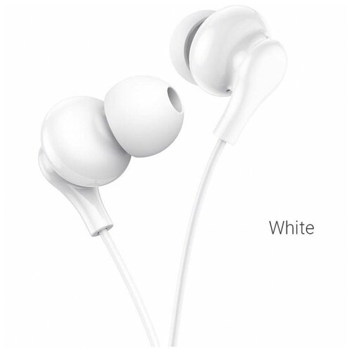 Проводные наушники BOROFONE BM59 Collar universal Jack 35mm 12 м белый с микрофоном 30000₽