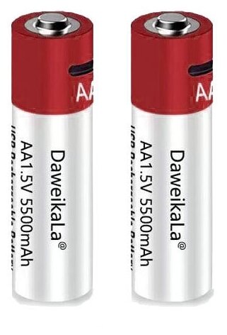 Перезаряжаемый литийионный аккумулятор Daweikala AA USB 15В AA 5500 мА