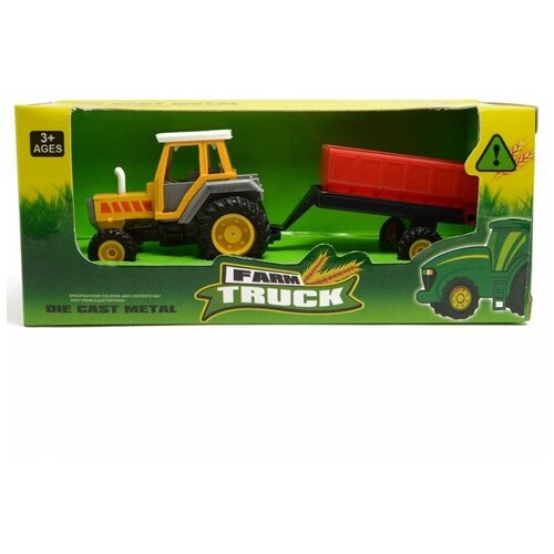 Игрушка фермерский трактор с прицепом Farm Truck, желтый