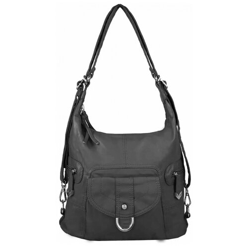 фото Сумка-рюкзак женская guecca (dolphin) 1357 тёмно-серая guecca dolphin