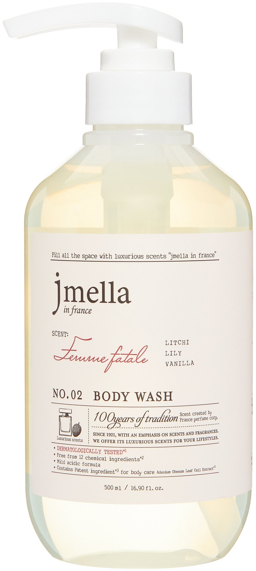 JMELLA IN FRANCE FEMME FATALE BODY WASH Гель для душа "Личи, лилия, ваниль"