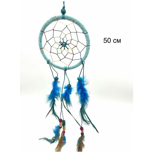 Ловец снов амулет Виденье декор для дома голубой