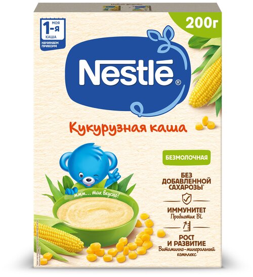 Каша Nestlé безмолочная кукурузная, с 5 месяцев, 200 г