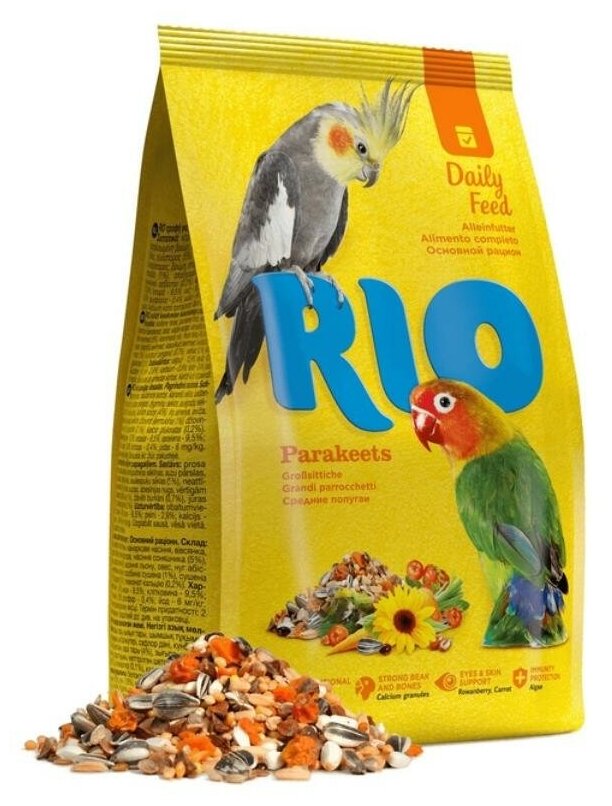 RIO Корм для средних попугаев. Основной рацион 500г
