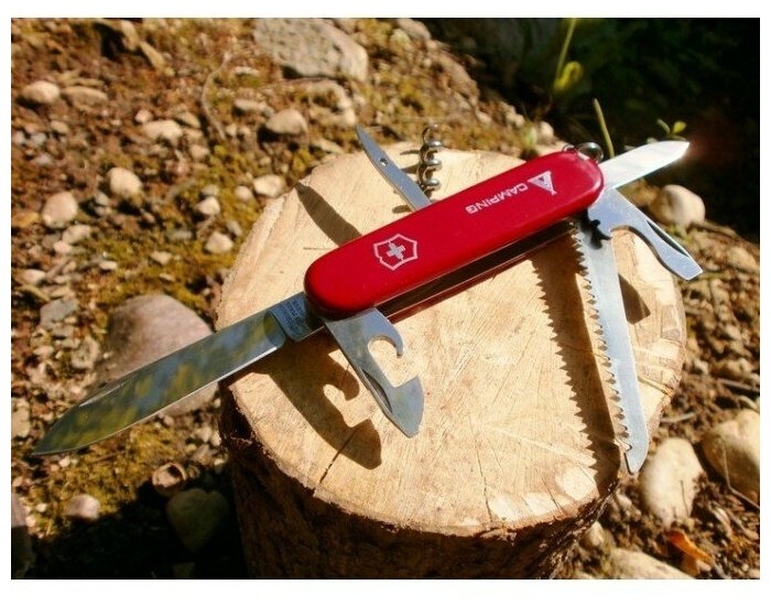Нож перочинный Victorinox Camper Camping (1.3613.71) 91мм 13функций красный карт.коробка - фото №5
