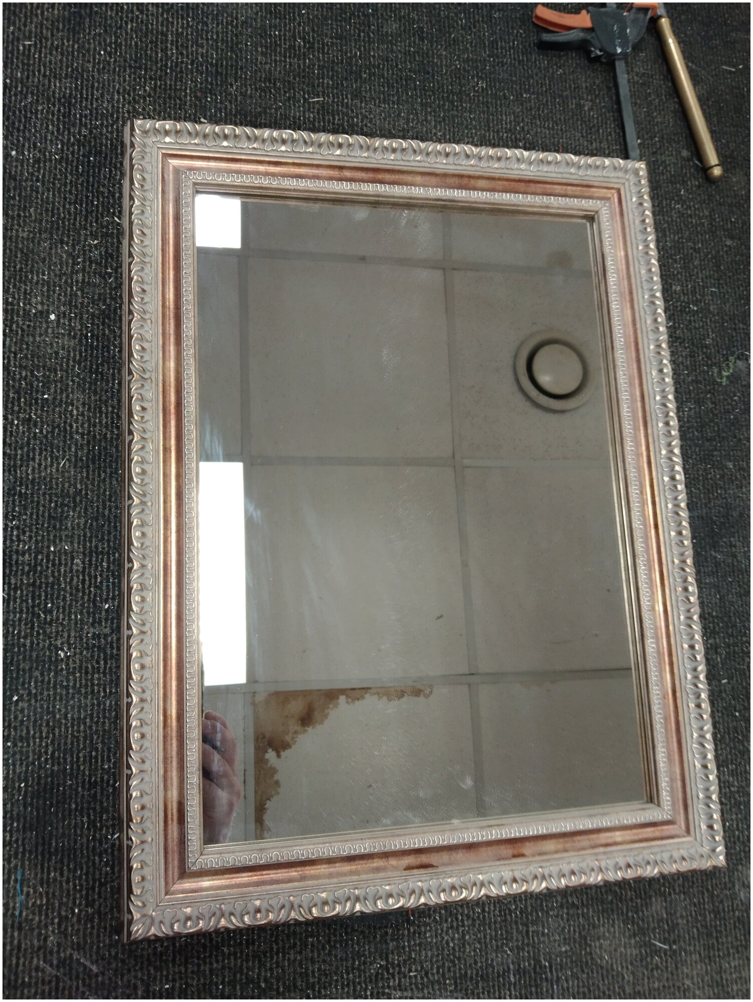 Зеркало в багете пластик Готовое Для ванной комнаты Гостиная Коридор Размер 38х51 см